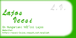 lajos vecsi business card